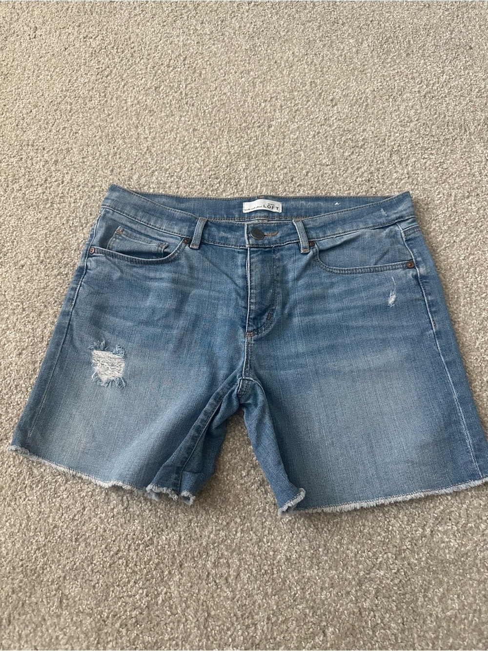 LOFT Light Wash Denim Shorts